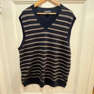Brooks Brothers knitted v neck sweater vest. Plus size. XXL.